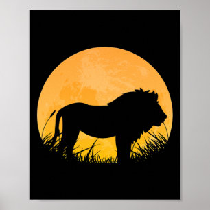 Lejon Easy Halloween-enhet Lionet Unge Måne-kostym Poster