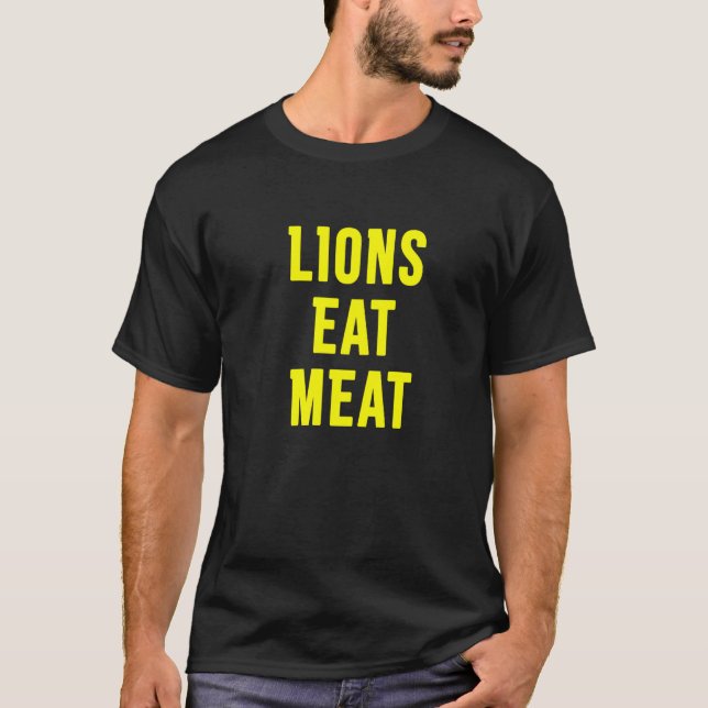 Lejon Eat Kött Premium_2 T Shirt (Framsida)