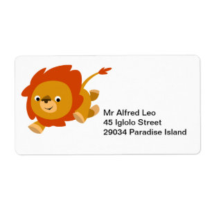 Lejon etikett för snabb Tecknad Fraktsedel