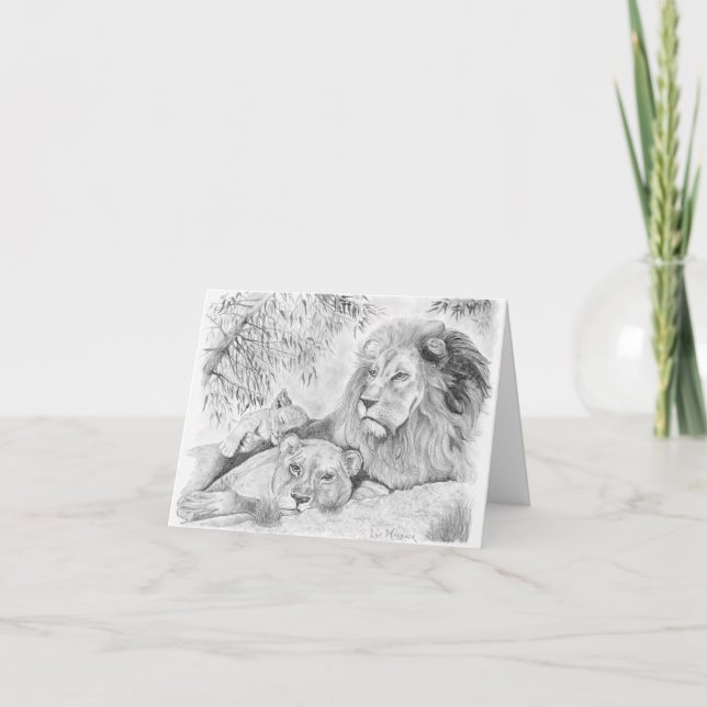 Lejon familj kort (Framsida)
