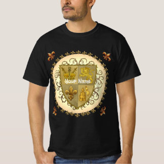 Lejon Familjevapen Efternamn T Shirt