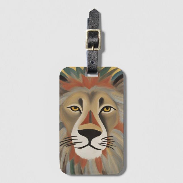 Lejon färg bagagebricka (Framsida vertikal)