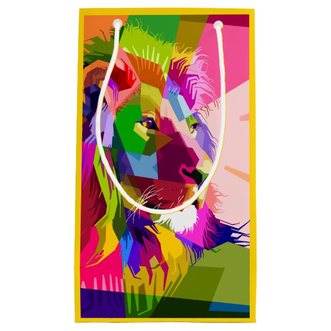 Lejon Färgglatt Prismatiskt Pop Art Design (Framsidan)