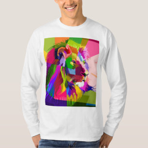 Lejon Färgglatt Prismatiskt Pop Art Design-62501 T Shirt