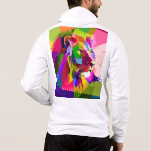Lejon Färgglatt Prismatiskt Pop Art Design T Shirt
