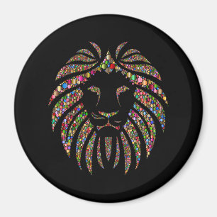 Lejon, färglös magnet