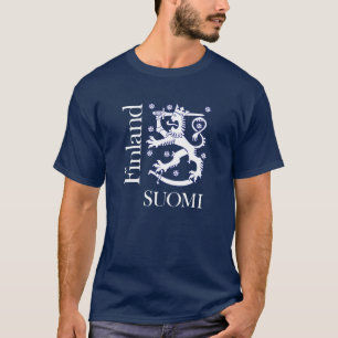 Lejon Finland SUOMI vit Tee Shirt