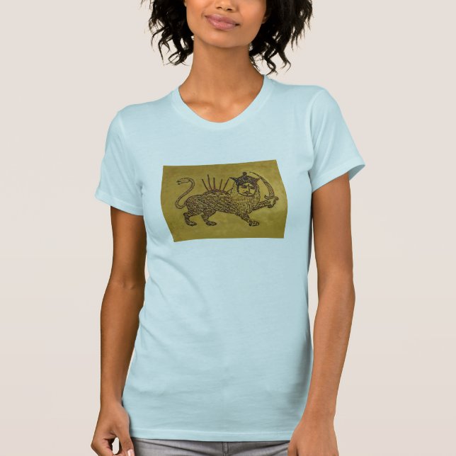 Lejon flaggadesign tee shirt (Framsida)
