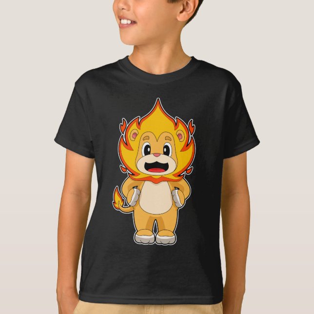 Lejon Flame T Shirt (Framsida)