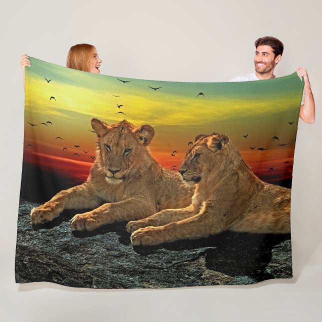 Lejon Fleece Blanket (På plats)