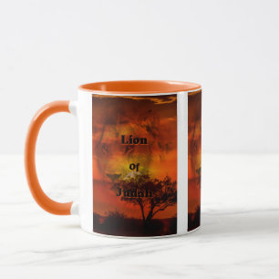 Lejon för juah Bible Quote Two-Tone Mugg