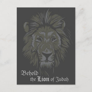 Lejon för Judah Bible Verse Revelation 5:5 vykort