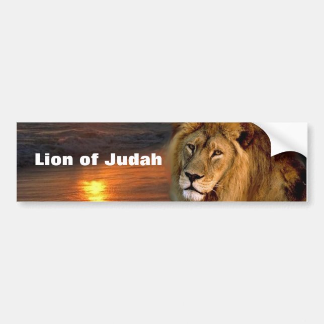 Lejon för Judah Collection Bumper Sticker Bildekal (Framsidan)