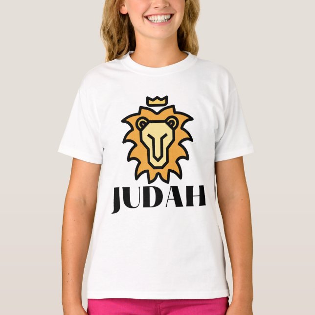 Lejon för Judah Faith Based Girl T Shirt (Framsida)