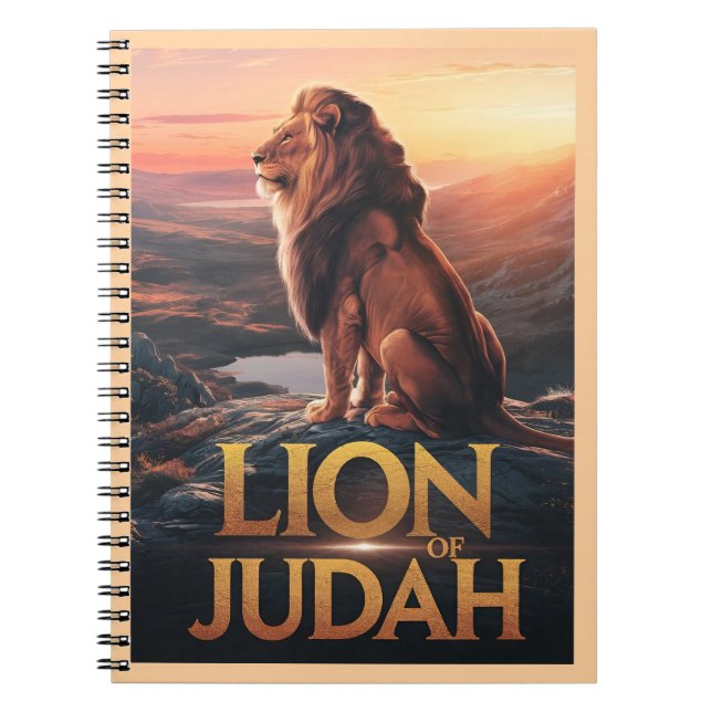 Lejon för Judah - Faith Notebook Anteckningsbok (Framsidan)