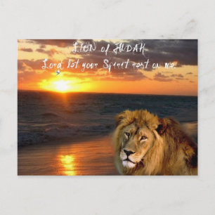 Lejon för Judah Inspirational-vykort Vykort