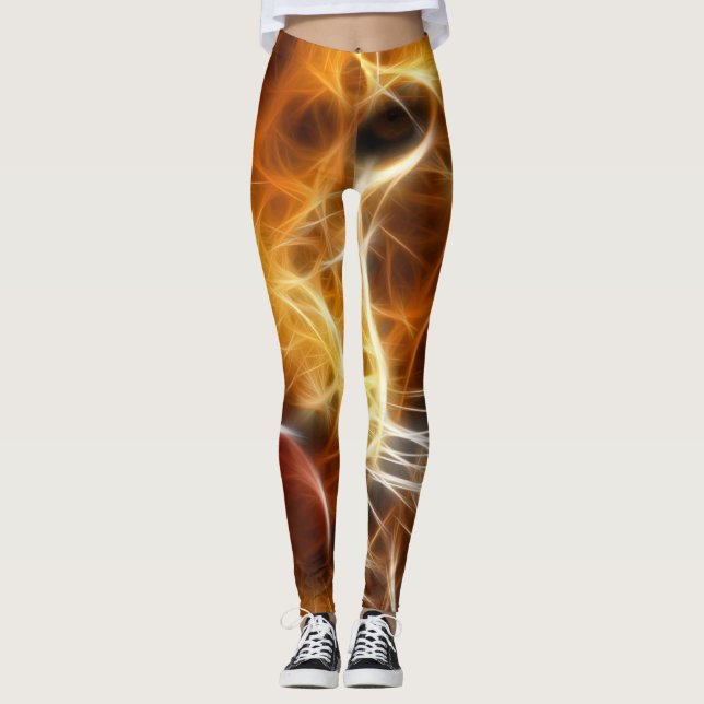 Lejon för Judah - Jah Rasta - Power Yoga Leggings (Framsida)
