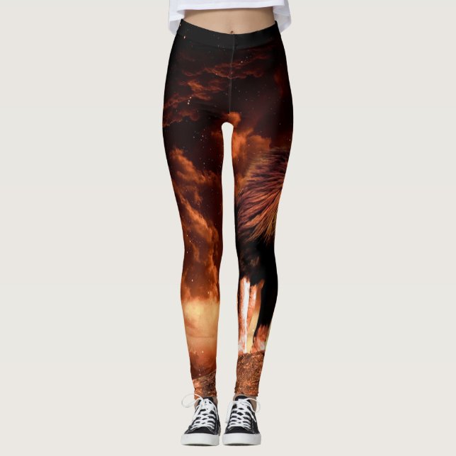 Lejon för Judah - Jah Rasta - Power Yoga Leggings (Framsida)