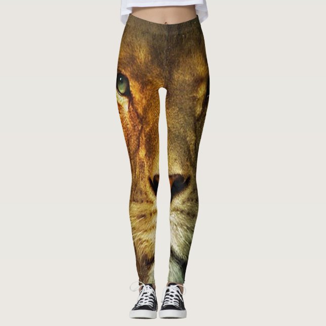 Lejon för Judah - Jah Rasta - Power Yoga Leggings (Framsida)