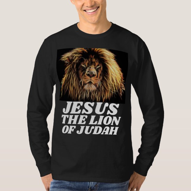 LEJON FÖR JUDAH JESUS CHRISTIAN T-shirts (Framsida)