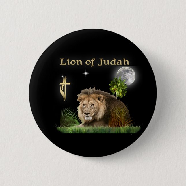 Lejon för Judah-knappar Knapp (Framsida)