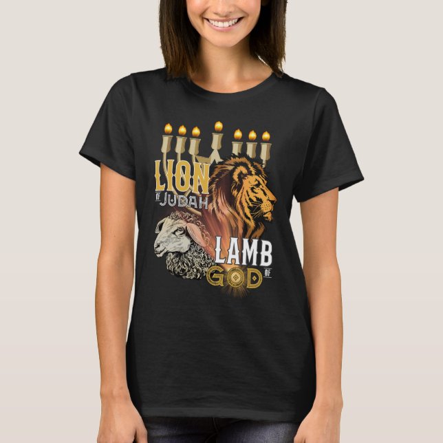 Lejon för Judah Lamb of God Womans T-Shirt (Framsida)