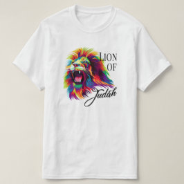 Lejon för Judah Multifärgad Christian Biblical T Shirt