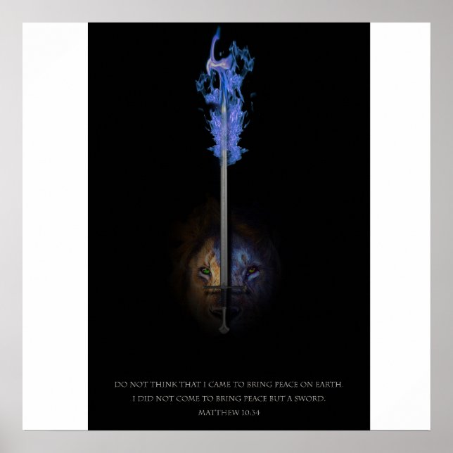 Lejon för Judah och ordet "rättfärdighet" Poster (Framsidan)