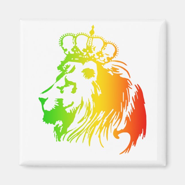 Lejon för Judah - Rasta Magnet (Framsidan)