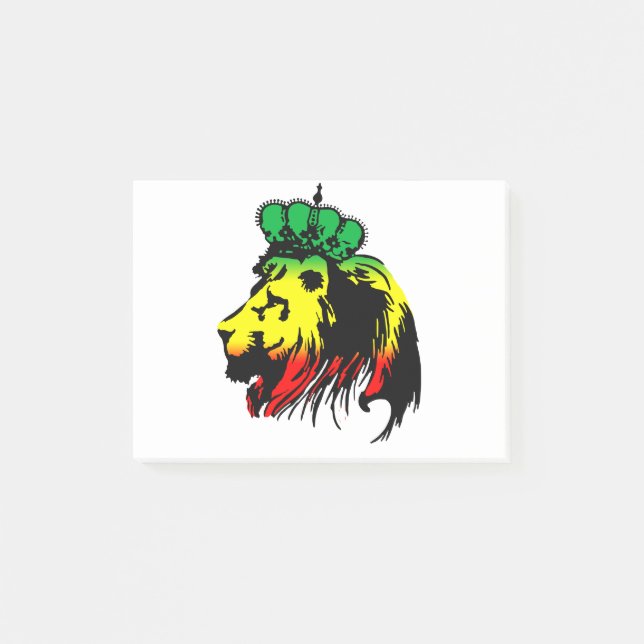 Lejon för Judah Rasta Post-it Block (Framsida)