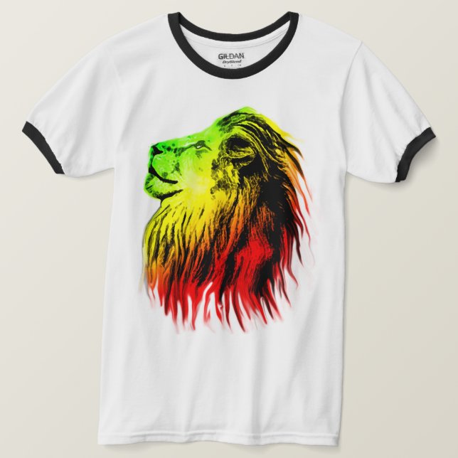 Lejon för Judah - Rasta T Shirt (Design framsida)