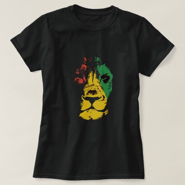 Lejon för Judah - Rasta T Shirt (Design framsida)