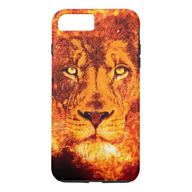 Lejon för Judah Red Orange Case-Mate iPhone Skal (Baksida)