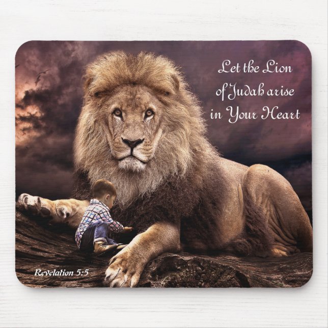 Lejon för Judah Rev. 5:5 Mousepad Musmatta (Framsidan)