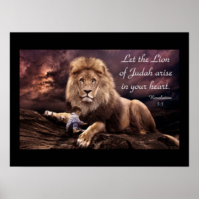 Lejon för Judah Revelation 5:5 Poster (Framsidan)