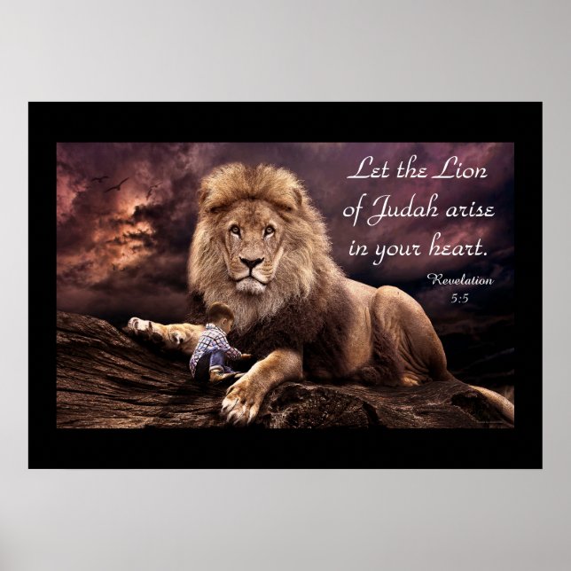Lejon för Judah Revelation 5:5 Poster (Framsidan)
