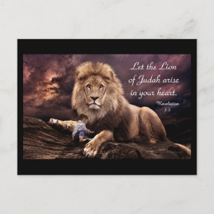 Lejon för Judah Revelation 5:5 vykort