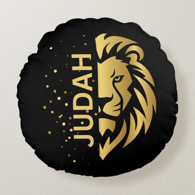 Lejon för Judah Rund Kudde (Framsidan)