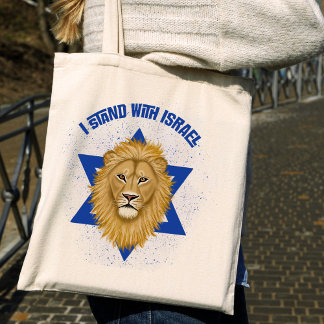 Lejon för Judah Star of David. Jag står på Israels Tygkasse
