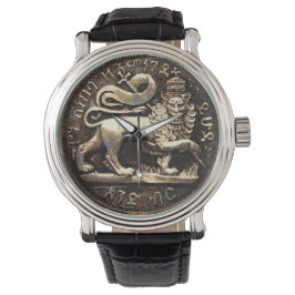 Lejon för Judah Watch Ancient Lejon Guld Design Armbandsur