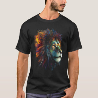 Lejon för lejona konstverk Fantasy Zoo Animal T Shirt