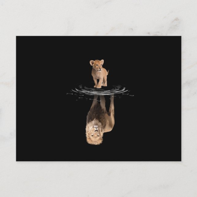 Lejon för lejona livet Lejonare Kärlek Kung Meddelande Vykort (Framsida)