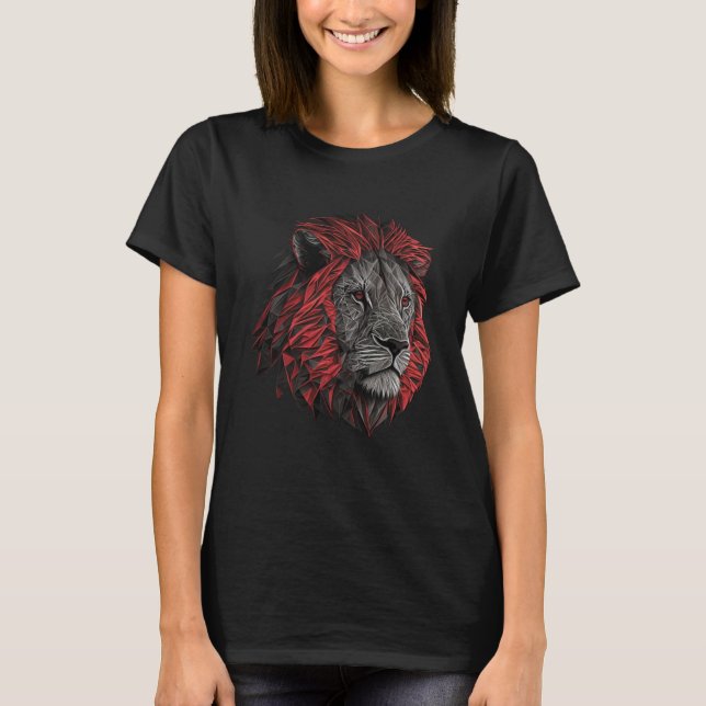 lejon för lejont djurtryck t shirt (Framsida)