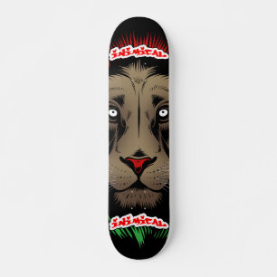 Lejon för skadlig reggae mini skateboard bräda 18,5 cm