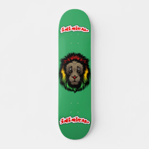 Lejon för skadlig reggae mini skateboard bräda 18,5 cm