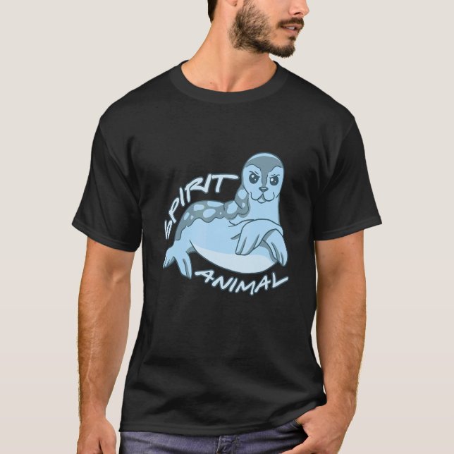 Lejon för spirit Animal Ocean Sea T Shirt (Framsida)