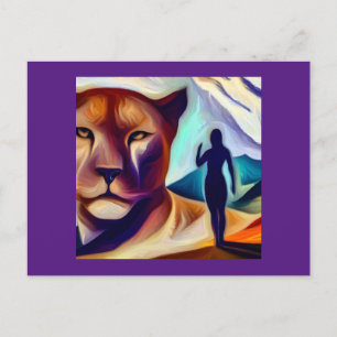 Lejon för spritdjursberg (1) vykort