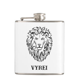 Lejon för svarta och vita stammar fickplunta