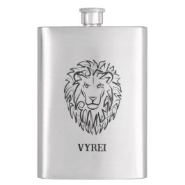 Lejon för svarta och vita stammar fickplunta