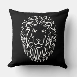 Lejon för svarta och vita stammar kudde